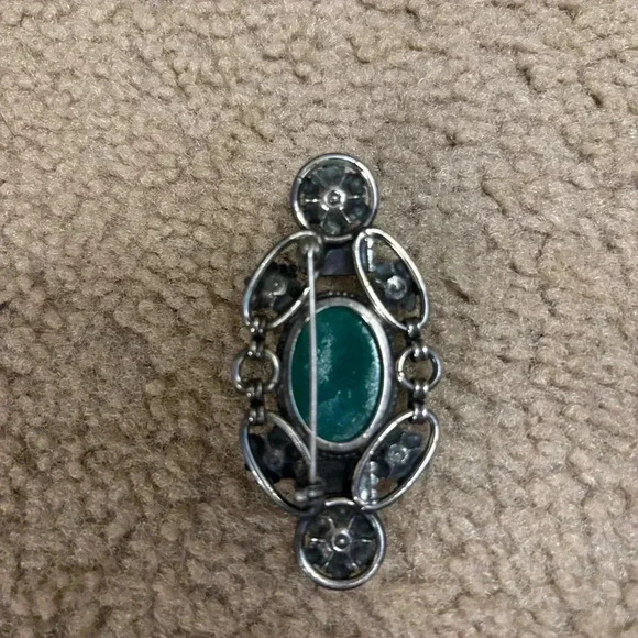 Vintage Greenish-bluish Pin/ Brooch - Picture 4 of 6